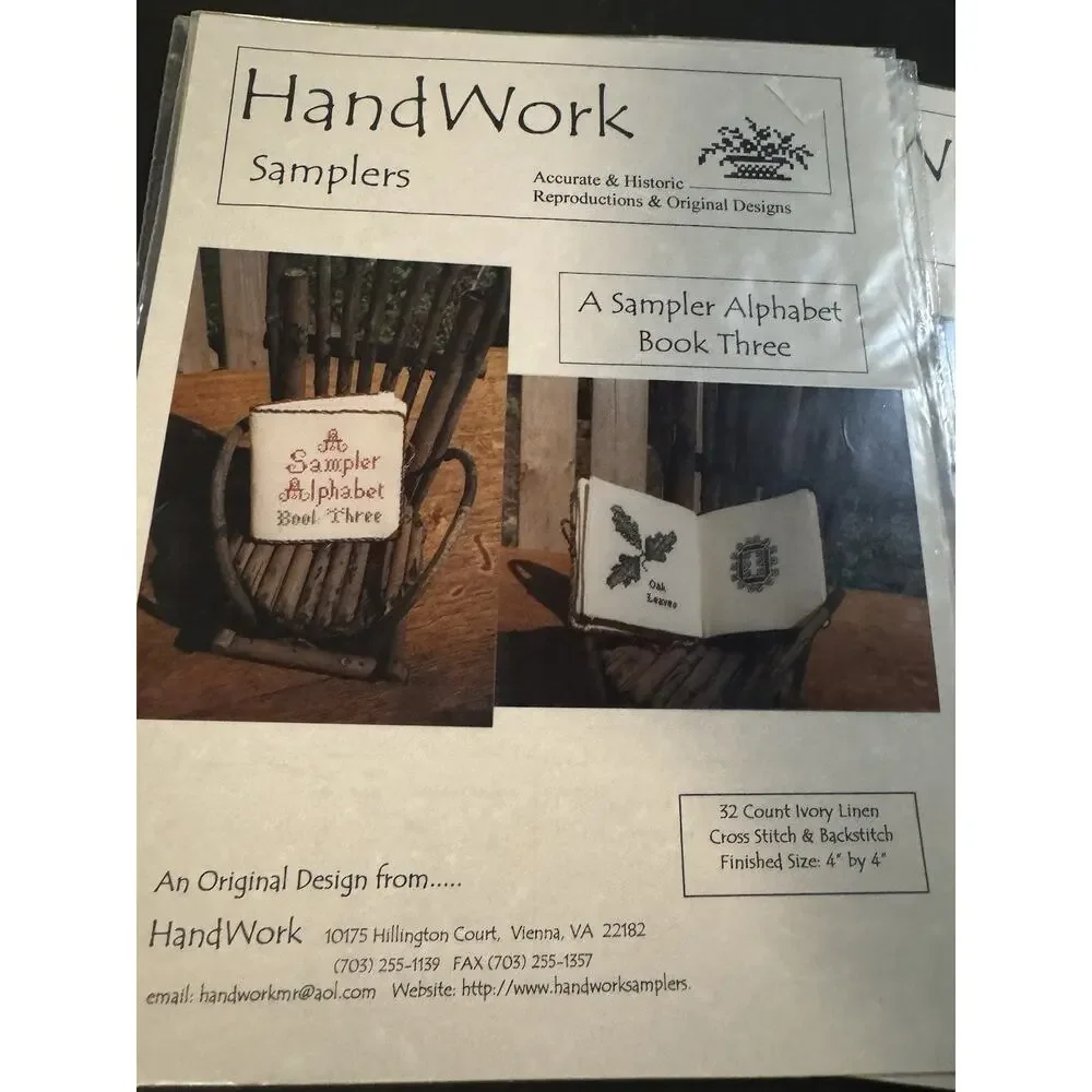 Handwork Samplers A SAMPLER ALPHABET Book One Two Three Four Reproduction Chart